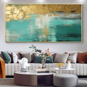 Handmade Oil Painting Large Original Gold Oil Painting on Canvas Abstract Gold Art Painting Bedroom Wall Decor Modern Textured Wall Art Decorativ (Style: 01, size: 90x120cm)