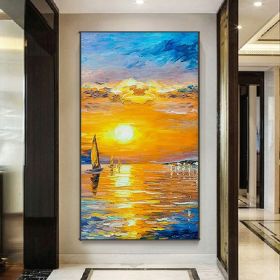 Handmade Oil Painting Modern Oil Painting On Canvas Abstract Oil Painting Hand Painted Large Wall Art For Living Room Hallway Bedroom Luxurious D (Style: 01, size: 50x100cm)